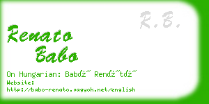 renato babo business card